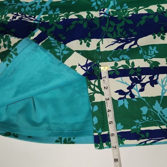 Talbots CANVAS COTTON Botanical A-LINE SKIRT - Picture 9 of 10